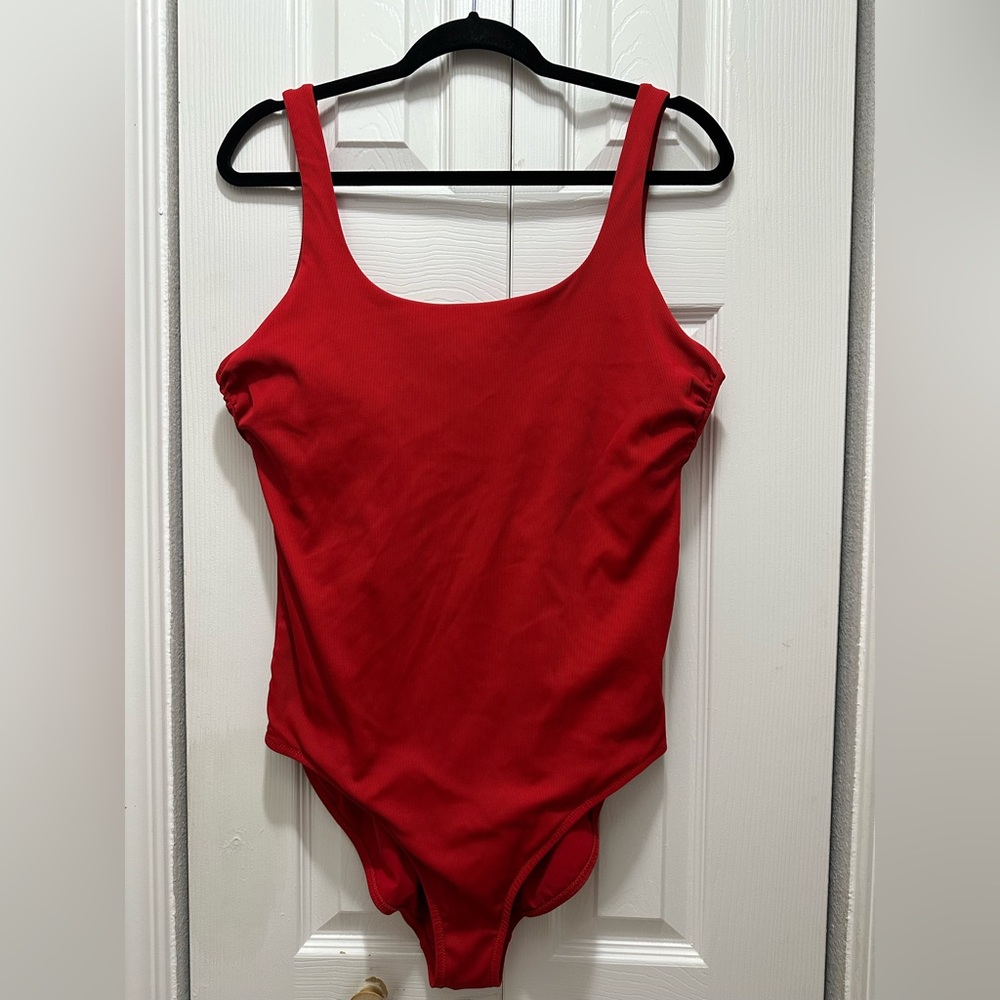 XLT- Athleta Red One-Piece Swimsuit
